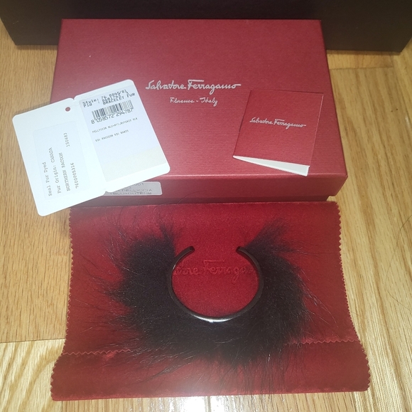 Salvatore Ferragamo Jewelry - NEW SALVATORE FERRAGAMO PELLICCIA RACOON FUR CUFF
